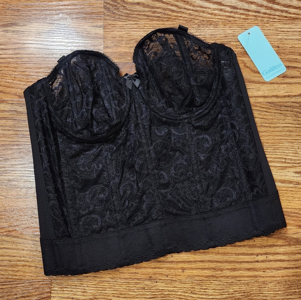 NWT Goddess Strapless Bustier Lace Bra Shapewear Size 34B♡